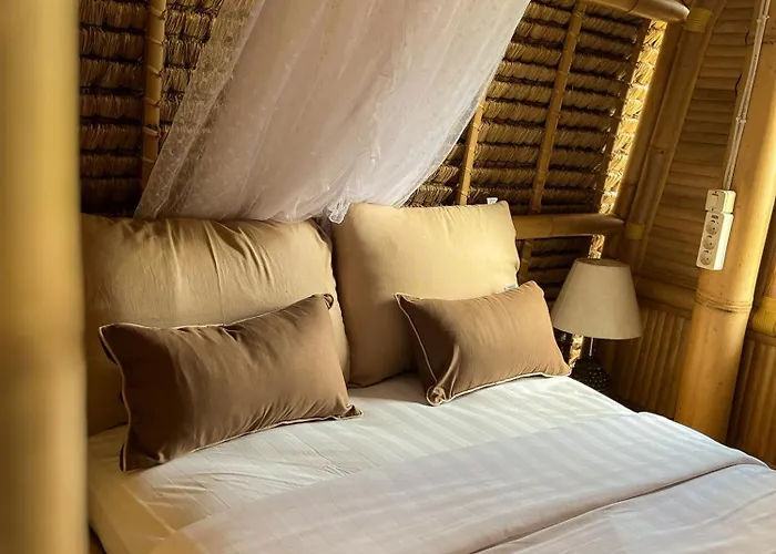 Ferienhaus Kawig Bamboo House - Ricefield View, Eco Bamboo