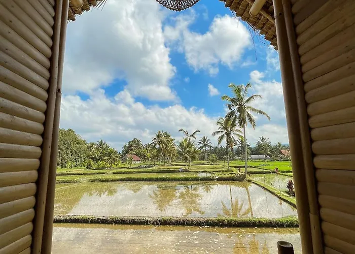 Kawig Bamboo House - Ricefield View, Eco Bamboo