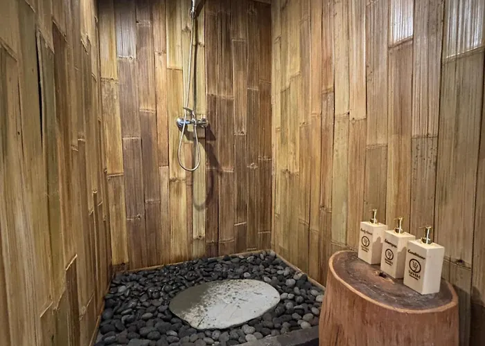 Ferienhaus Kawig Bamboo House - Ricefield View, Eco Bamboo